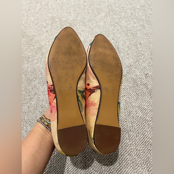 Madewell Floral Boho Flower Art Flat Shoe Mary Jane Pointy Ballet 6.5 - Picture 7 of 8